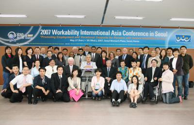 2007 WI-Asia연차총회에 참가한 한국 에덴복지재단과 15개의 아시아 회원국 대표들 ⓒ2007 welfarenews