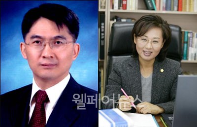 ▲ 6기 한나라당 장애인위원회 위원장 후보로 출마한 진용우(좌), 이정선(우) 후보