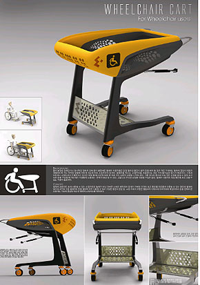 ▲ 제품 부문 최우수상 - ‘휠체어 사용자를 위한 쇼핑카트’(한태호,김혜림)