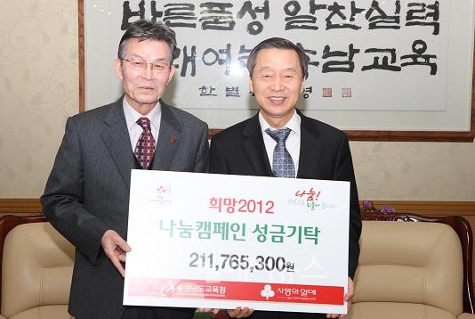 ▲ 20120306 사회복지공동모금회 성금전달
