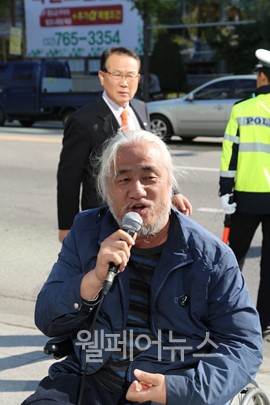 ▲ 전국장애인차별철폐연대 박경석 상임대표. ⓒ최영하 기자