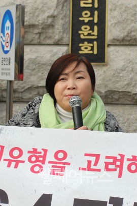 ▲ 장애인차별금지추진연대 박김영희 사무국장ⓒ정두리 기자
