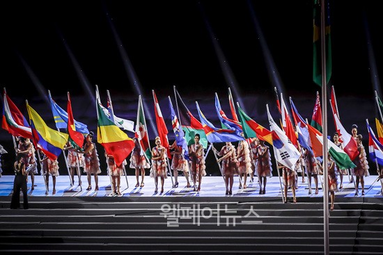 ▲ 리우패럴림픽에 출전한 선수단들의 국기. ⓒ대한장애인체육회