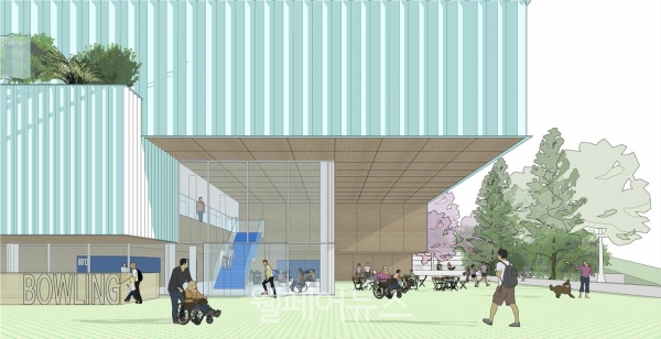 서울 어울림체육센터가 오는 2021년 10월 수락산역 공영주차장 부지에 들어선다. 최적의 설계안 마련을 위해 진행한 설계공모를 통해 ‘다니엘 바에 아키텍츠’의 작품을 최종 당선작으로 선정했다. ⓒ서울시
