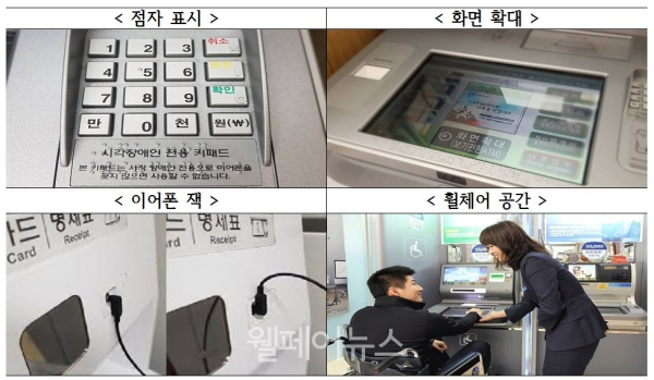 범용 ATM 주요 장애인 지원 기능. ⓒ금융위원회