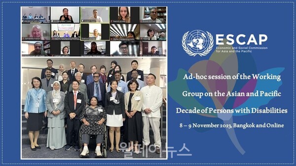 워킹그룹 온·오프라인 참가자 단체사진. ⓒUN ESCAP